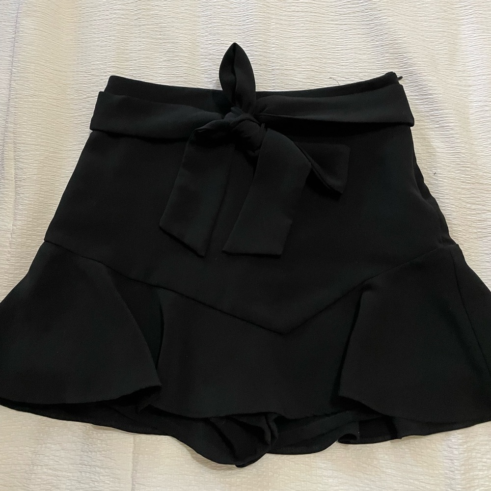 zara black skirt